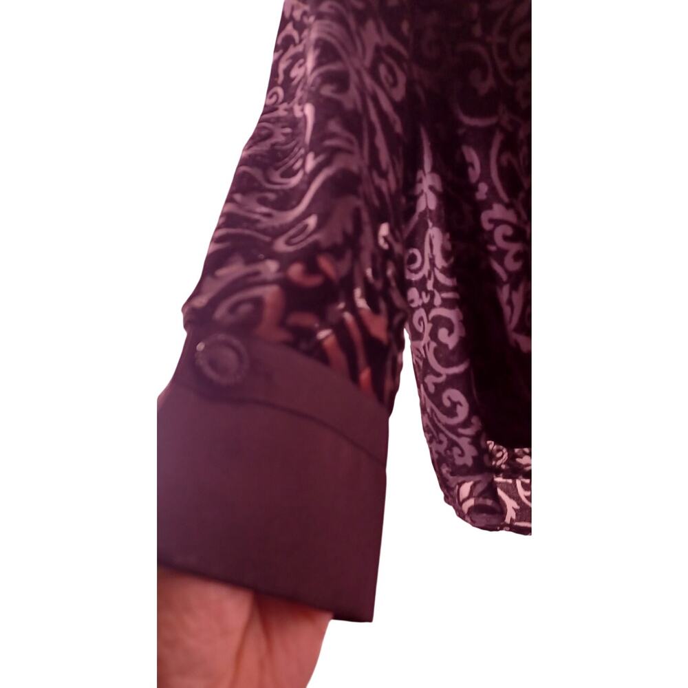 VTG Petite Perceptions Two Piece Burnout Velvet Jacket & Velvet Top 12 Petite - Picture 4 of 11